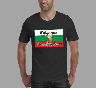 Тениска с щампа Bulgarian drinking team