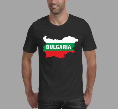 Тениска с щампа Карта на България