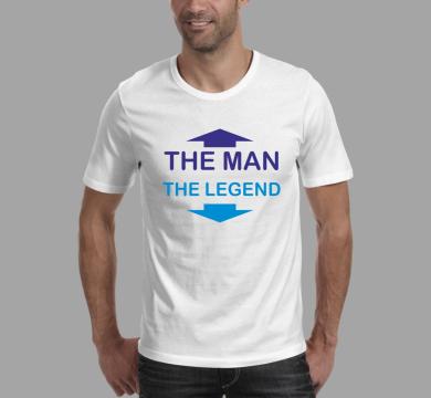 Тениска с щампа The Men The Legend