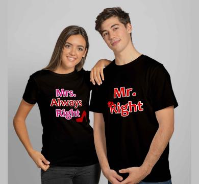 Тениски за двойки Mr & Mrs Right