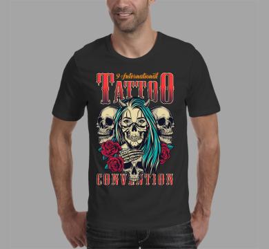 Тениска с щампа Tattoo